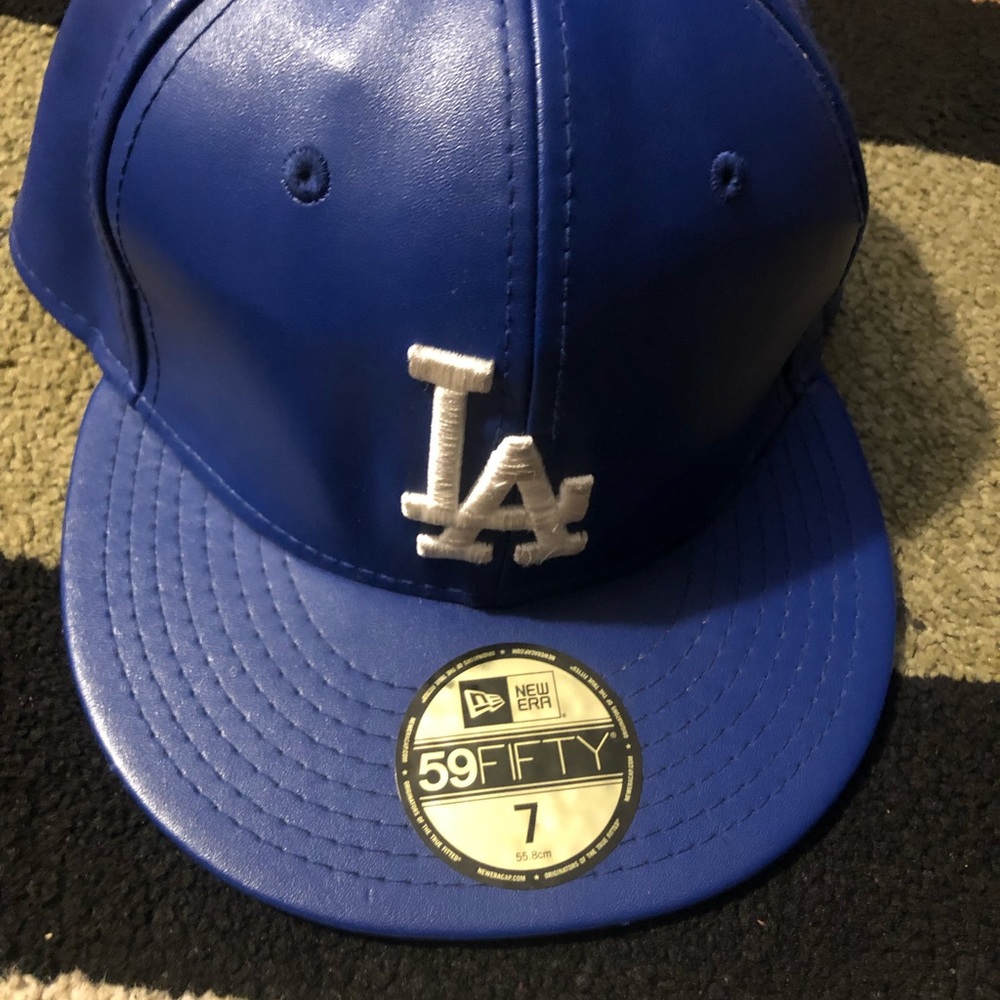 Leather Dodgers Hat